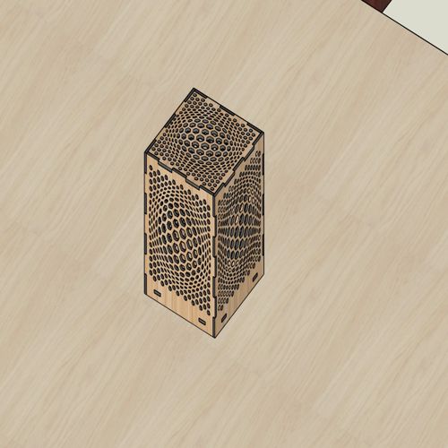 طرح کره‌های برش لیزری توهم هندسی طراحی لامپ - laser cut spheres geometric illusion design lamp ve - برای دستگاه CNC چوب و لیزر (سی ان سی)