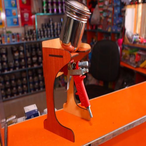 طرح برش لیزری تفنگ اسپری پایه - laser cut spray gun stand ve - برای دستگاه CNC چوب و لیزر (سی ان سی)