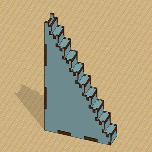 طرح برش لیزری پله برای خانه بازی - laser cut stair for playhouse - برای دستگاه CNC چوب و لیزر (سی ان سی)