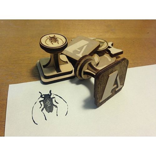 طرح مهر برش لیزری پایه - laser cut stamp base - برای دستگاه CNC چوب و لیزر (سی ان سی)