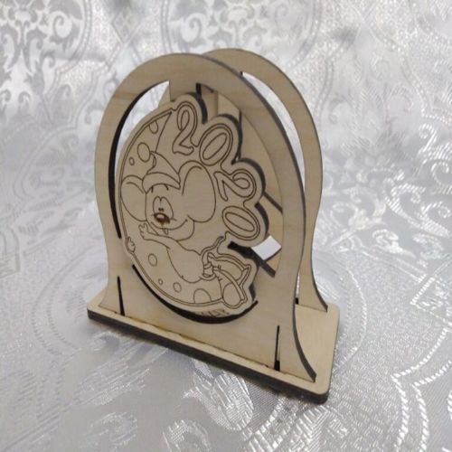 طرح برش لیزری ایستاده جای دستمال 0 0 - laser cut standing napkin holder 2020 ve - برای دستگاه CNC چوب و لیزر (سی ان سی)