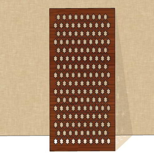 طرح برش لیزری طرح ستاره گریل - laser cut star design grill ve - برای دستگاه CNC چوب و لیزر (سی ان سی)