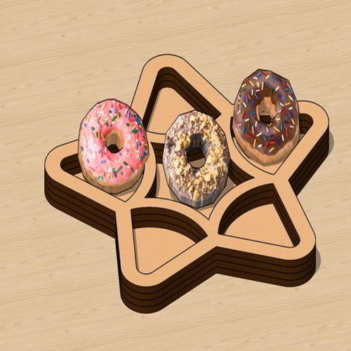 طرح های سینی ستاره برش لیزری - laser cut star tray plans ve - برای دستگاه CNC چوب و لیزر (سی ان سی)