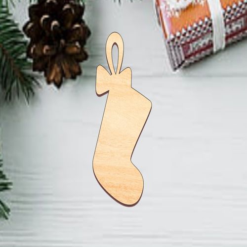 طرح برش لیزری جوراب کریسمس تزئینات - laser cut stocking christmas baubles ornaments ve - برای دستگاه CNC چوب و لیزر (سی ان سی)