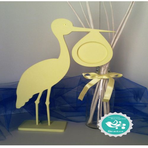 طرح قاب عکس لک لک برش لیزری - laser cut stork photo frame ve - برای دستگاه CNC چوب و لیزر (سی ان سی)