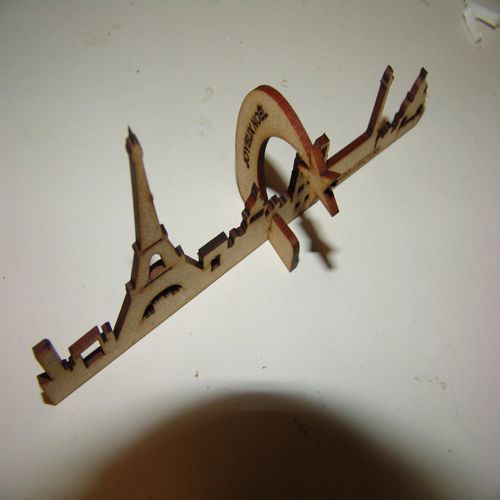 طرح میز برش لیزری دکوراسیون پاریس اسکیلاین سویل اسکیلاین میلیمتری - laser cut table decor paris skyline seville skyline 3mm - برای دستگاه CNC چوب و لیزر (سی ان سی)