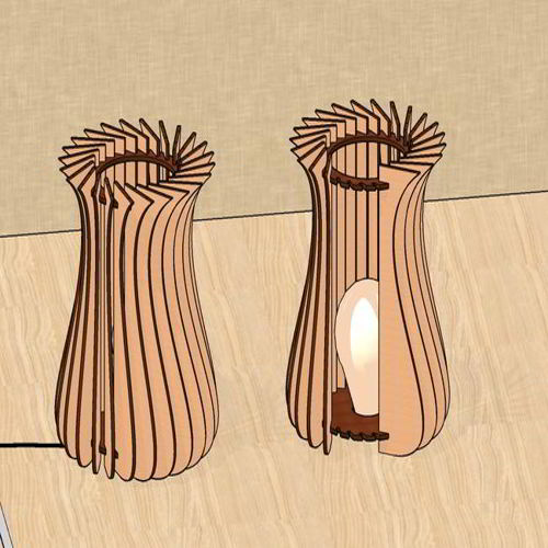 طرح چراغ رومیزی برش لیزری چراغ رومیزی گرد وسیله و ( ) - laser cut table lamp round desk lamp ve - برای دستگاه CNC چوب و لیزر (سی ان سی)