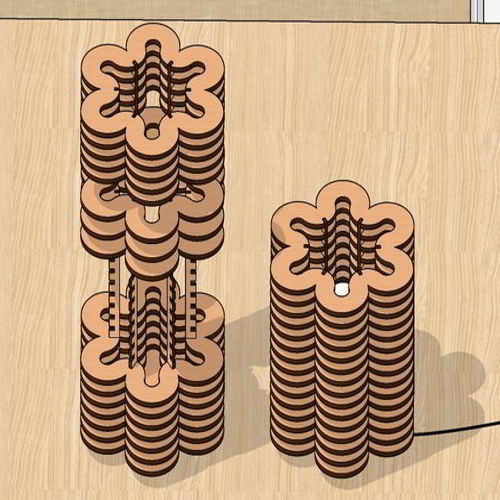 طرح چراغ رومیزی برش لیزری سایه - laser cut table lamp shade ve - برای دستگاه CNC چوب و لیزر (سی ان سی)