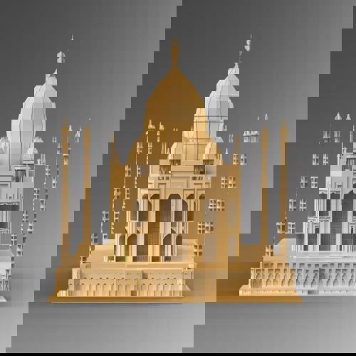طرح برش لیزری تاج محل پازل سه بعدی قاب - laser cut taj mahal 3d puzzle ve - برای دستگاه CNC چوب و لیزر (سی ان سی)