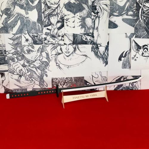 طرح شمشیر تانجیرو کاتانا برش لیزری میلی متری وی ای - laser cut tanjiro katana sword 4mm ve - برای دستگاه CNC چوب و لیزر (سی ان سی)