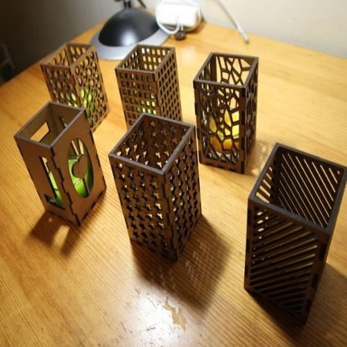 طرح جاشمعی چایی برش لیزری طرح چوبی جاشمعی سایه جعبه های - laser cut tea light holders wooden candle holder shadow boxes ve - برای دستگاه CNC چوب و لیزر (سی ان سی)