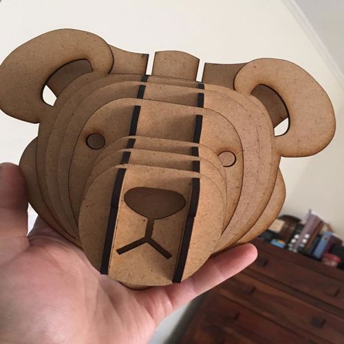 طرح برش لیزری خرس عروسکی - laser cut teddy bear - برای دستگاه CNC چوب و لیزر (سی ان سی)