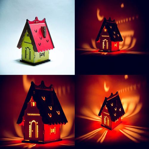 طرح قالب طرح خانه پرنده چوبی برش لیزری - laser cutter wooden bird house template ve - برای دستگاه CNC چوب و لیزر (سی ان سی)