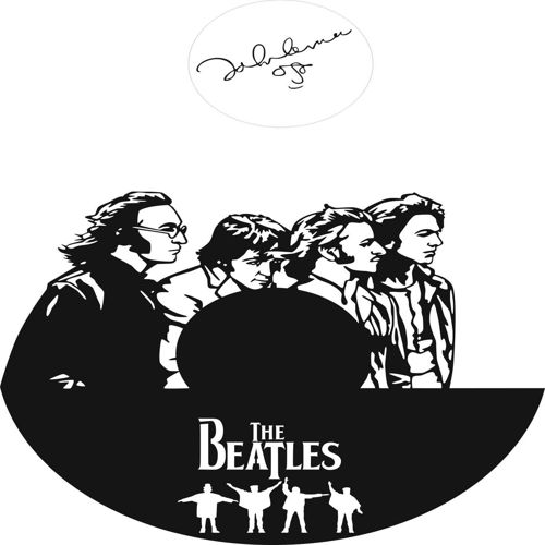طرح قالب‌های ساعت بیتلز با برش لیزری و - laser cut the beatles clock templates ve - برای دستگاه CNC چوب و لیزر (سی ان سی)