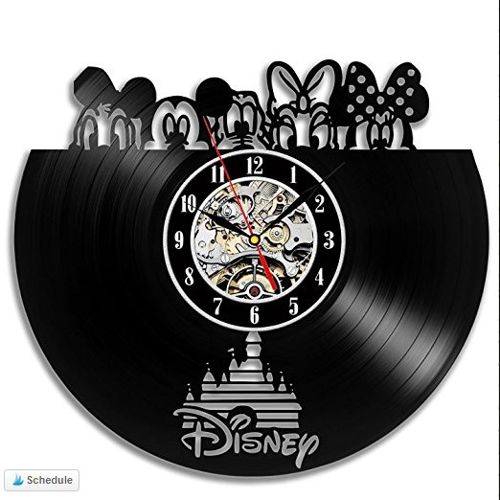 طرح برش لیزری ساعت دیزنی‌لند پارکینگ - laser cutting clock disneyland - برای دستگاه CNC چوب و لیزر (سی ان سی)