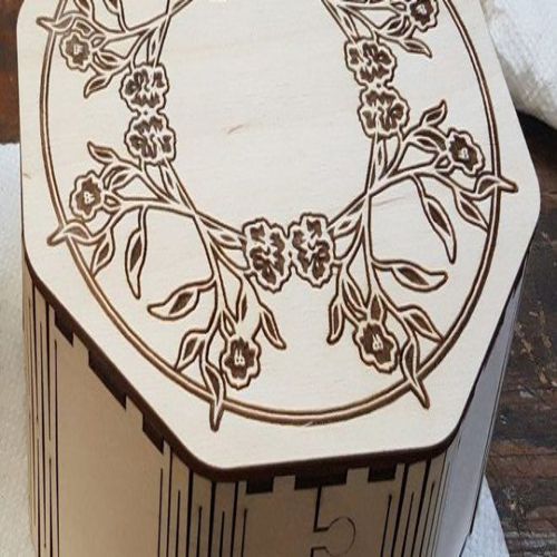 طرح برش لیزری هشت ضلعی جعبه طرح - laser cutting octagon box plan - برای دستگاه CNC چوب و لیزر (سی ان سی)