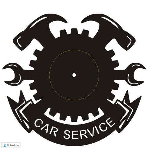 طرح ساعت دیواری برش لیزری خدمات خودرو - laser cutting wall clock car service - برای دستگاه CNC چوب و لیزر (سی ان سی)