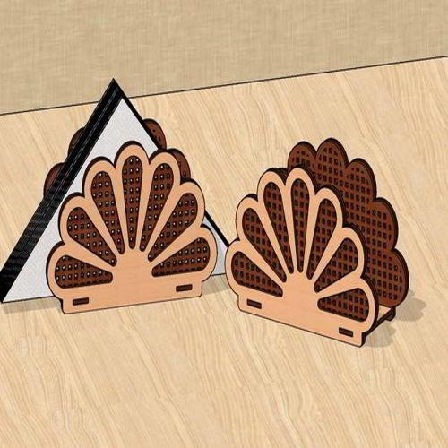 طرح جای دستمال برش لیزری جای دستمال - laser cut tissue holder napkin holder ve - برای دستگاه CNC چوب و لیزر (سی ان سی)