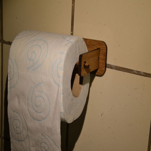 طرح برش لیزری کاغذ توالت نگهدارنده - laser cut toilet paper holder - برای دستگاه CNC چوب و لیزر (سی ان سی)