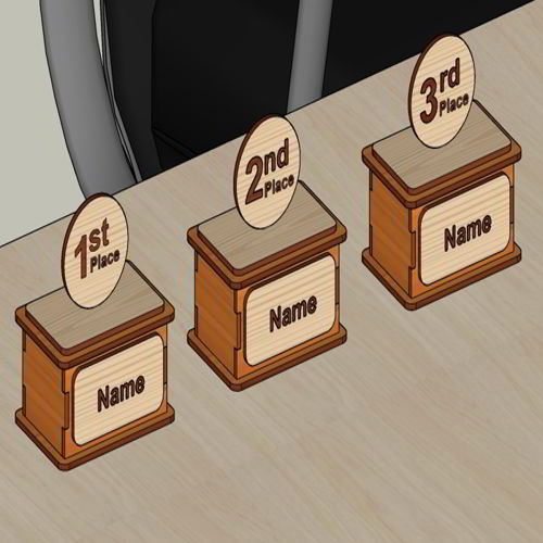 طرح سه جایزه برتر برش لیزری برای دارندگان جایگاه تقدیر و جایزه - laser cut top 3 awards for position holders appreciation trophy ve - برای دستگاه CNC چوب و لیزر (سی ان سی)