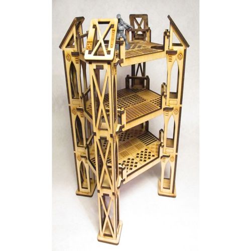 طرح برش لیزری برج - laser cut tower ve - برای دستگاه CNC چوب و لیزر (سی ان سی)