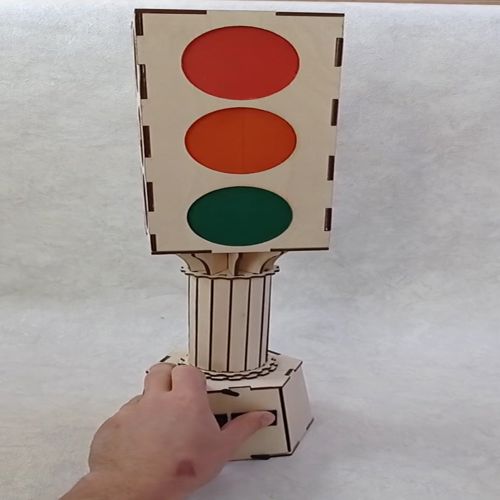 طرح چراغ راهنمایی برش لیزری برای مهدکودک هزینه - laser cut traffic light for kindergarten ve - برای دستگاه CNC چوب و لیزر (سی ان سی)
