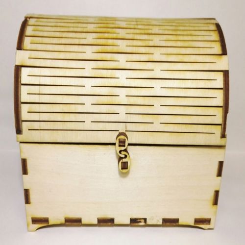 طرح صندوقچه گنج برش لیزری میلی متری لیزر - laser cut treasure chest 4mm - برای دستگاه CNC چوب و لیزر (سی ان سی)