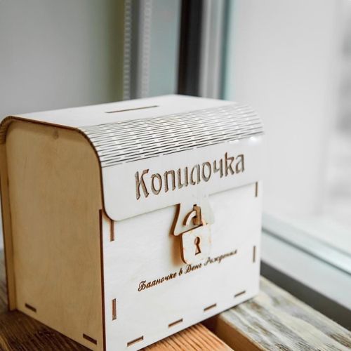 طرح برش لیزری صندوقچه گنج تخته الیاف بانک - laser cut treasure chest plywood bank ve - برای دستگاه CNC چوب و لیزر (سی ان سی)