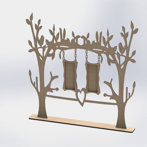 طرح قاب درخت برش لیزری قاب - laser cut tree frame - برای دستگاه CNC چوب و لیزر (سی ان سی)
