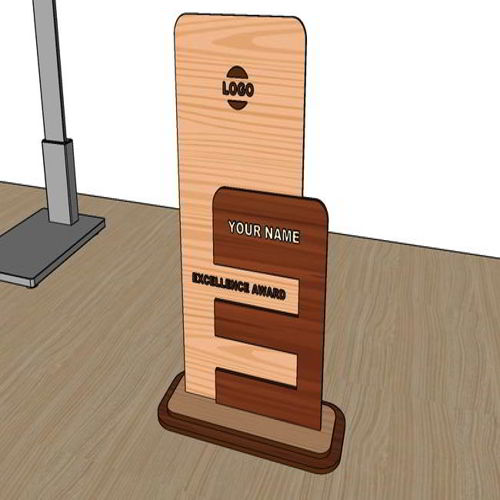 طرح قالب برش لیزری جایزه چوبی طراحی ایده - laser cut trophy template wooden award design idea ve - برای دستگاه CNC چوب و لیزر (سی ان سی)