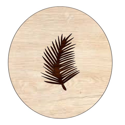 طرح برش لیزری نخل برگ چوب نخل گرمسیری - laser cut tropical palm leaf wood cutout ve - برای دستگاه CNC چوب و لیزر (سی ان سی)