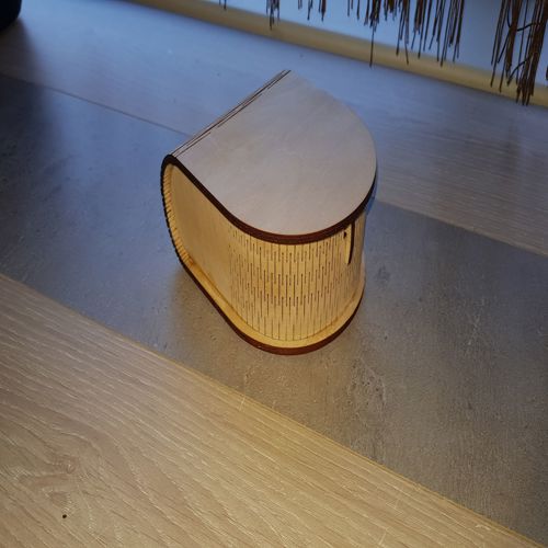 طرح جعبه دو تکه برش لیزری لولاهای خم شونده - laser cut two piece box flex hinges - برای دستگاه CNC چوب و لیزر (سی ان سی)