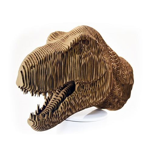 طرح مدل لایه بندی سر تیرانوسوروس دایناسور تی رکس برش لیزری - laser cut tyrannosaurus dinosaur t rex head layered model - برای دستگاه CNC چوب و لیزر (سی ان سی)