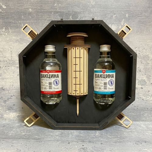 طرح laser-cut-umbrella-corporation-resident-evil-biohazard-vodka-gift-set-ve