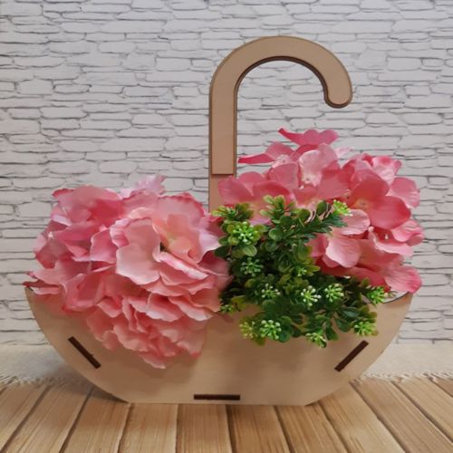 طرح برش لیزری چتر گلدان جعبه گل - laser cut umbrella flower pot flower box - برای دستگاه CNC چوب و لیزر (سی ان سی)