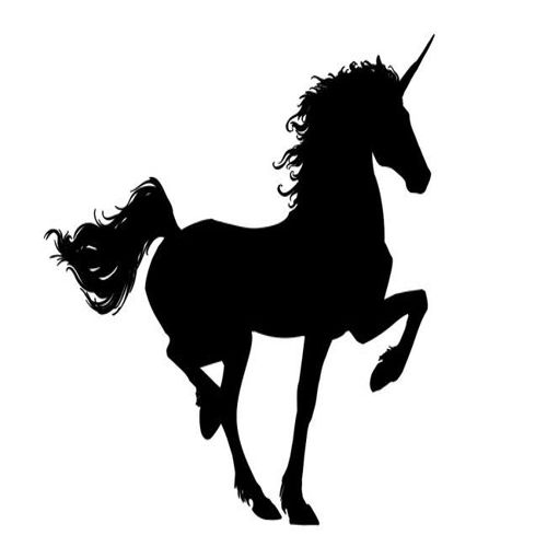 طرح برش لیزری تک شاخ سیلوئت برچسب برچسب - laser cut unicorn silhouette decal sticker ve - برای دستگاه CNC چوب و لیزر (سی ان سی)