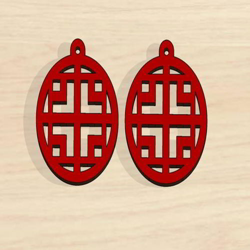 طرح گوشواره‌های برش لیزری ولنتاین نیاز به هدیه - laser cut valentines day earrings gift - برای دستگاه CNC چوب و لیزر (سی ان سی)