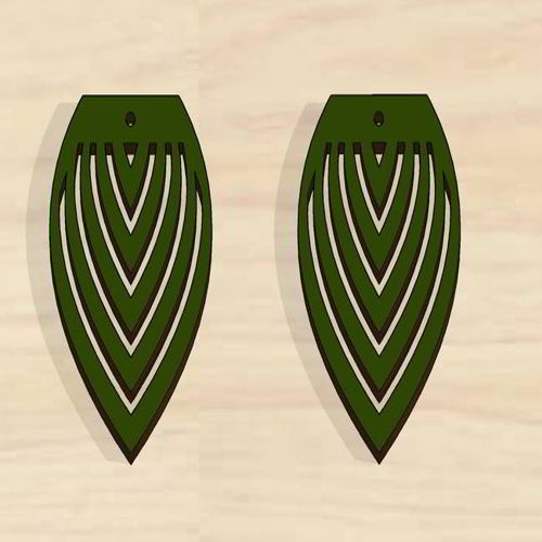 طرح گوشواره‌های روز ولنتاین با برش لیزری و جواهرات - laser cut valentines day earrings jewelry - برای دستگاه CNC چوب و لیزر (سی ان سی)