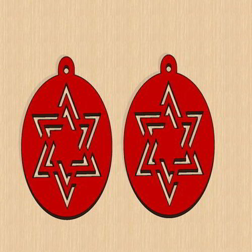 طرح گوشواره طرح‌دار ولنتاین برش لیزری - laser cut valentines day pattern earrings - برای دستگاه CNC چوب و لیزر (سی ان سی)