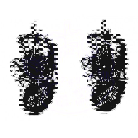 طرح ساعت ضبط وینیل برش لیزری - laser cut vinyl record clock ve - برای دستگاه CNC چوب و لیزر (سی ان سی)