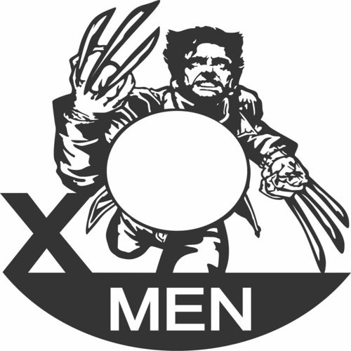 طرح برش لیزری وینیل رکورد men clock - laser cut vinyl record x men clock ve - برای دستگاه CNC چوب و لیزر (سی ان سی)