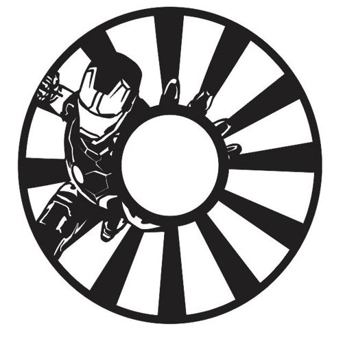 طرح ساعت دیواری وینیل سوپر قهرمان برش لیزری - laser cut vinyl super hero wall clock ve - برای دستگاه CNC چوب و لیزر (سی ان سی)