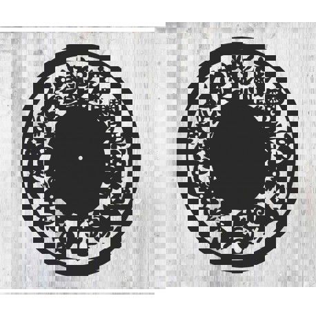 طرح ساعت دیواری برش لیزری با طرح حیوانات حیوانات - laser cut wall clock with animals ve - برای دستگاه CNC چوب و لیزر (سی ان سی)