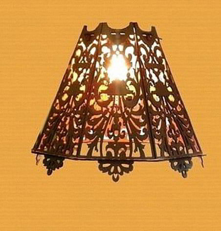طرح چراغ چوبی دیواری برش لیزری چراغ - laser cut wall hanging wooden lamp ve - برای دستگاه CNC چوب و لیزر (سی ان سی)