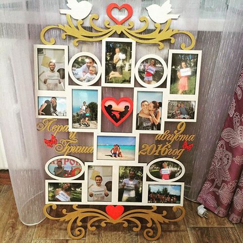طرح قاب عکس عروسی برش لیزری قالب - laser cut wedding photo frame template ve - برای دستگاه CNC چوب و لیزر (سی ان سی)