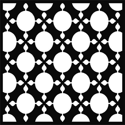 طرح برش لیزری پنجره گل شبکه استنسیل الگوی یکپارچه - laser cut window floral lattice stencil seamless pattern - برای دستگاه CNC چوب و لیزر (سی ان سی)