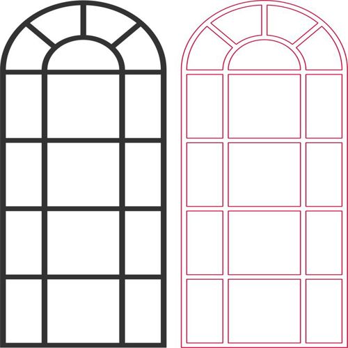 طرح الگوهای لیزری پنجره مشبک - laser cut window grille patterns - برای دستگاه CNC چوب و لیزر (سی ان سی)