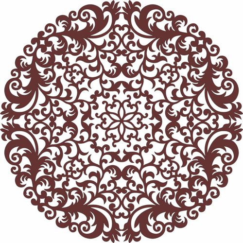 طرح پنجره مشبک برش لیزری طرح گرد الگو - laser cut window lattice round pattern - برای دستگاه CNC چوب و لیزر (سی ان سی)