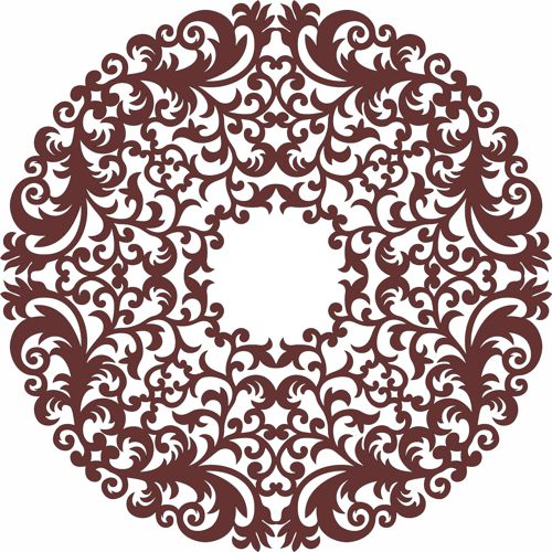طرح پنجره برش لیزری شبکه گرد درز طراحی - laser cut window lattice round seamless design - برای دستگاه CNC چوب و لیزر (سی ان سی)