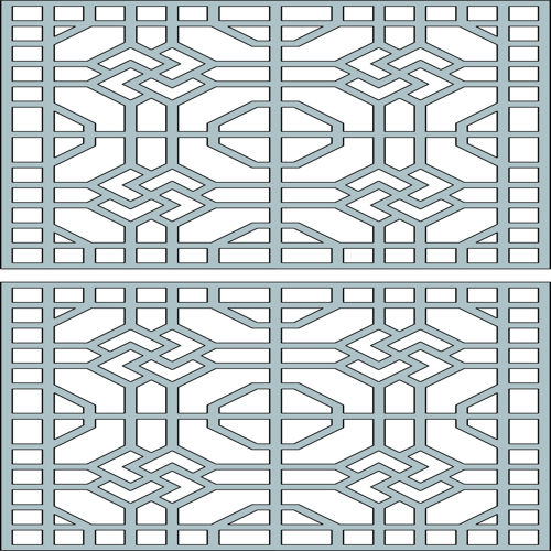 طرح پنجره برش لیزری شبکه صفحه پارچه - laser cut window lattice seamless screen - برای دستگاه CNC چوب و لیزر (سی ان سی)